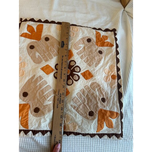Hand-Embroidered Otomi Elephant Floral Patchwork Cotton Pillow Cover 17” Read - Picture 6 of 11